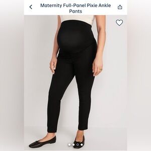 Old Navy Black Maternity Pixie Ankle Skinny Pants